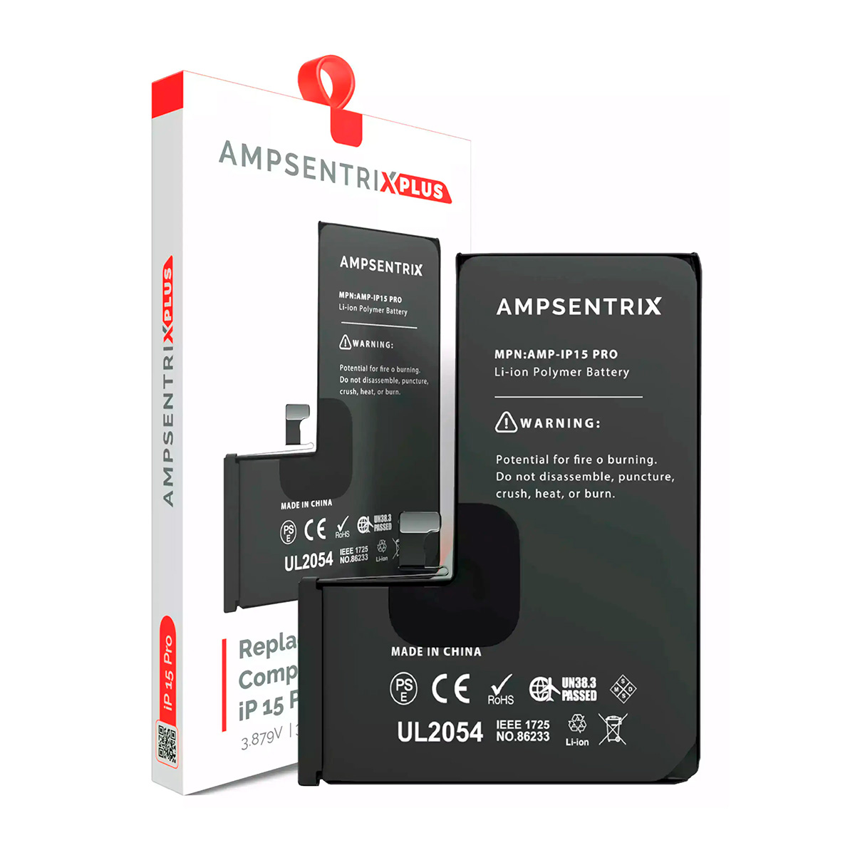 Bateria Ampsentrix Plus iPhone 15 Pro